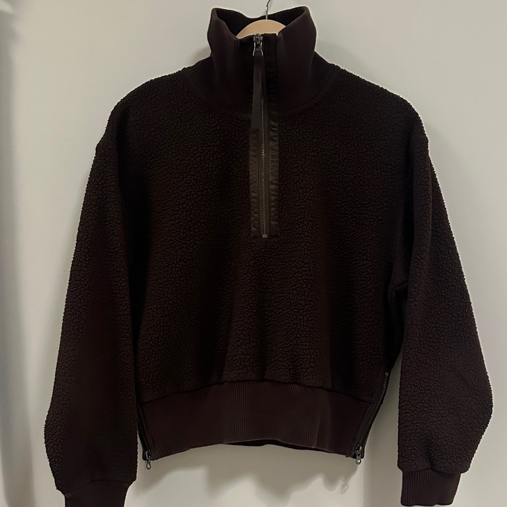 Varley Roselle Half Zip Fleece in Deep Mahogany